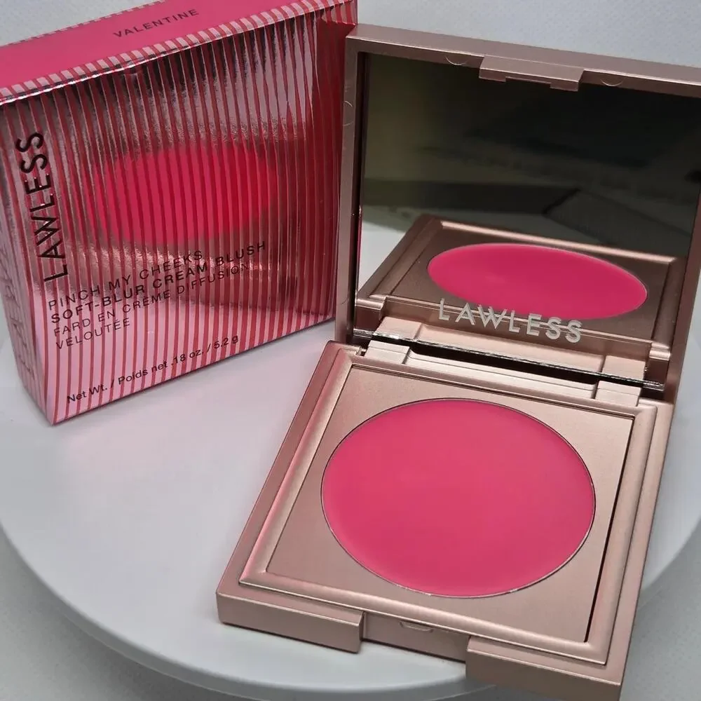 Lawless blush in Valentine. Pink cream blush with soft blur finish